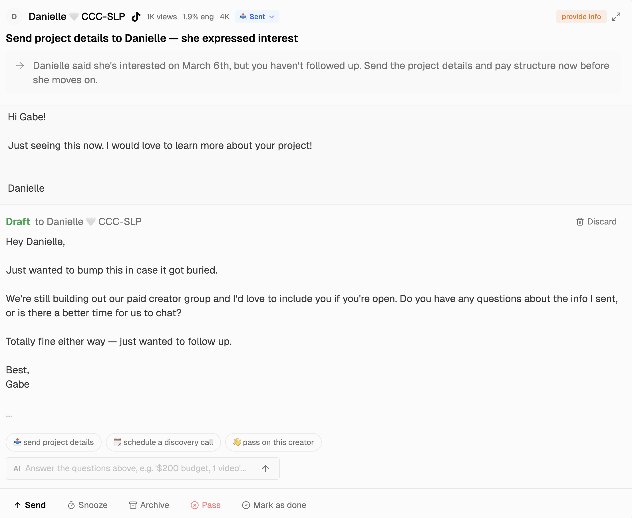 Stormy AI Inbox — auto-labeled threads with AI-drafted replies